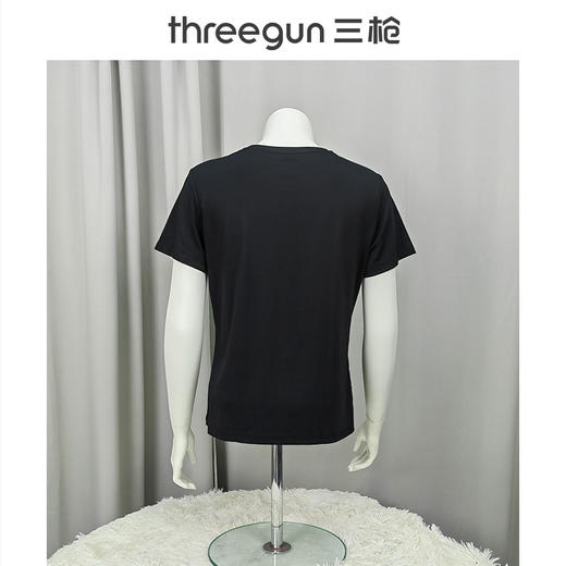 Threegun三枪 【凉感木代尔】圆领短袖女T恤衫打底衫-2L084A021 商品图8