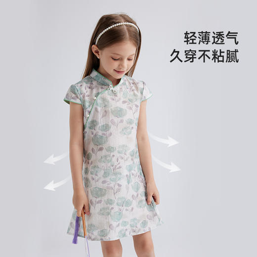 fx-【轻软天丝莱赛尔 复古新中式】儿童新中式国风连衣裙 PXQ2401 商品图2