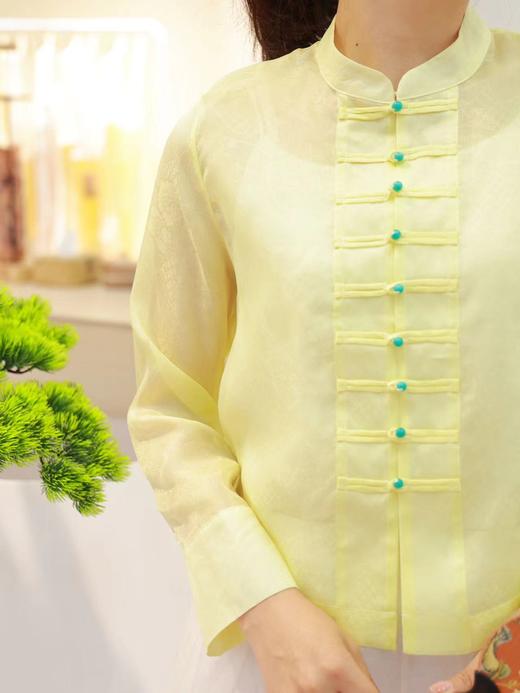 套装（中式小衫23710347黄白游+飘纱半裙24706145-山矾） 商品图2