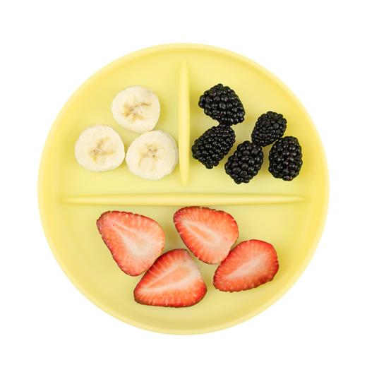 欧拉宝贝绿芽分格餐盘-柠檬黄 商品图0