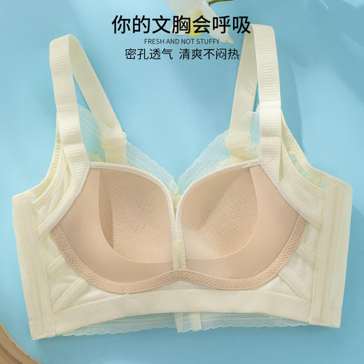 雅黛丽内衣女薄款大胸显小蕾丝舒适文胸亲肤透气调整型女士胸罩 商品图2