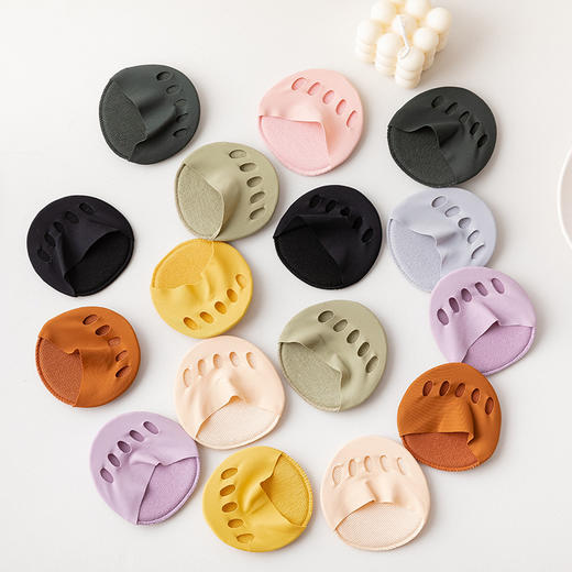 「19.9到手5双！亲肤柔软」夏季新款隐形脚掌袜 女露趾袜子五指袜单鞋高跟鞋薄款防磨脚脚垫配饰 商品图0