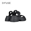 D:FUSE迪芙斯2024夏季新款吐司面包凉鞋松糕厚底增高一字带罗马凉鞋DF42115217 商品缩略图9