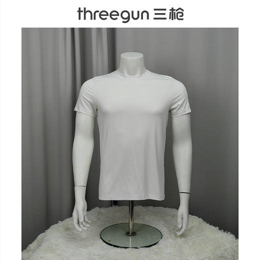 Threegun三枪 【凉感木代尔】圆领短袖男士T恤衫打底衫-2L083A021 商品图0