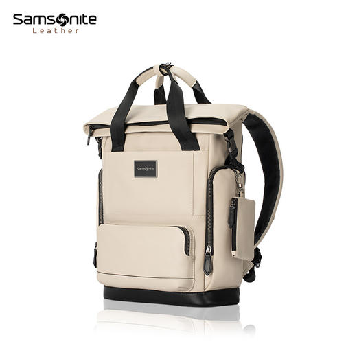 【2025开学季新秀丽员工内购会】新秀丽Lucia皮革双肩背包 休闲旅行包时尚潮型背包TM7*103/104 商品图4