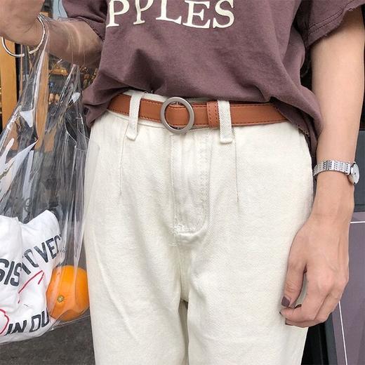 【特价9.9/1条！女士皮带任选】简约百搭韩国复古时尚，韩版学生黑色裤腰带，孔方扣女士皮带L 商品图13