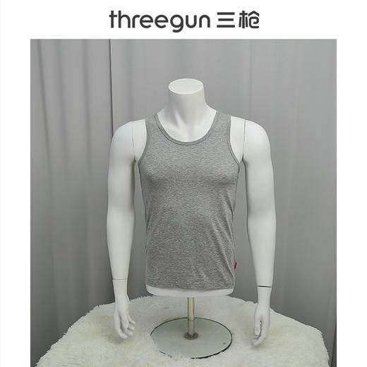 Threegun三枪 【高支新疆长绒棉】男士打底背心-30611A611 商品图0