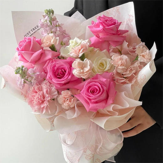 玫红色系混搭花束 商品图0