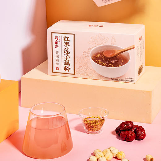 寿全斋 西湖藕粉（红枣莲子）2盒装 300g*2 商品图4