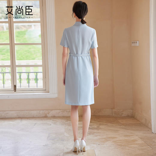 艾尚臣短袖职业西装连衣裙2024夏季新款高级感气质女神范职场女装 商品图4