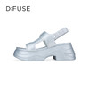 D:FUSE迪芙斯2024夏季新款松糕厚底不对称膨胀感罗马凉鞋DF42115218 商品缩略图4