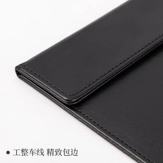 得力A4皮质文件板夹写字板PU文件夹1个磁性硬壳单页酒店菜单a4纸垫板文具资料夹64506 商品图2