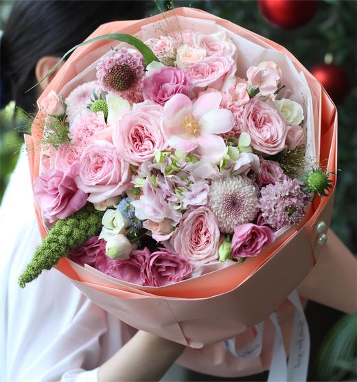 朝与暮（粉玫瑰绣球混搭花束） 商品图0