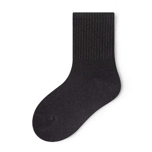 【专为儿童设计！】儿童袜子黑白全棉学院风男女童学生袜纯棉透气抗起球中筒儿 童棉袜 商品图5