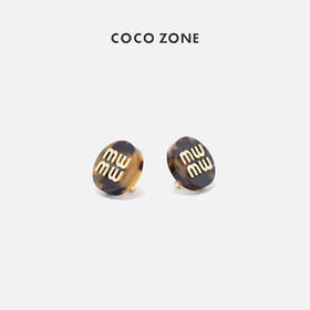COCO ZONE高级感小众设计字母圆形耳环耳针CC2B0662
