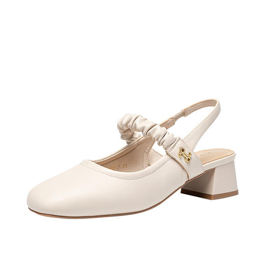 ZHR则则法式粗跟单凉鞋2024新款时尚百搭单鞋气质时装包头凉鞋女 商品图4