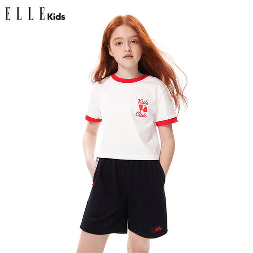 ELLEKIDS 童装 撞色弹力T恤 商品图2