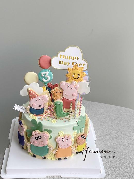 「男孩」小猪佩奇一家人~手绘饼干 商品图0