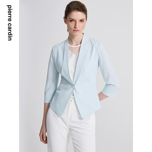 皮尔卡丹女装春季新款多色西服外套时尚简约气质上衣C41UL02
 商品图3