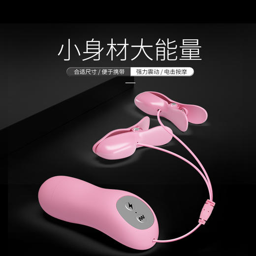 谜姬 情趣电击乳夹震动乳房按摩 自慰器女用私处刺激按摩器成人夫妻房事性辅助工具另类高潮性用品sm惩罚玩具（电池款） 商品图3