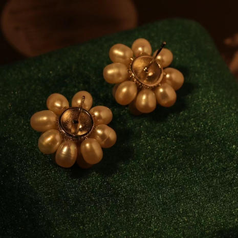 种fafa啦姐妹们 4-5mm珍珠米型 强光 耳钉 纯银配件 30粒一对 重工 纯天然珍珠 商品图6