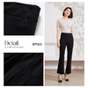 乔万尼裤子女新款爆款黑色显瘦开叉微喇裤EM2F740 商品缩略图3