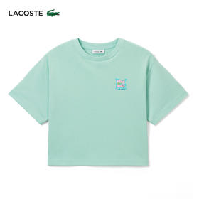 Lacoste法国鳄鱼夏日系列女装新款卡通字母T恤TF8173-98