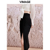 VIMAGE纬漫纪夏季新款不对称剪裁开叉包臀高腰气质半身裙V2106724 商品缩略图4