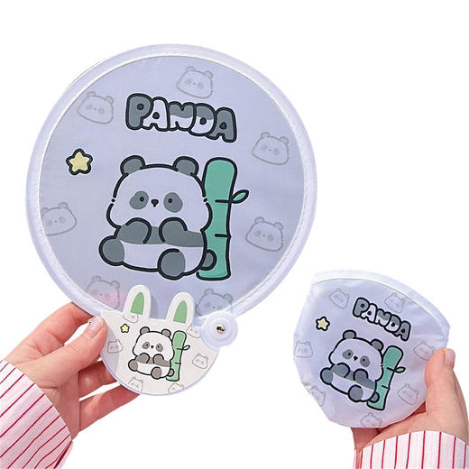 【19.9/任选4件！】可爱折叠团扇少女心便携折叠扇，户外随身布面迷你圆扇款式时尚百搭好看-lm！-QQ  商品图14