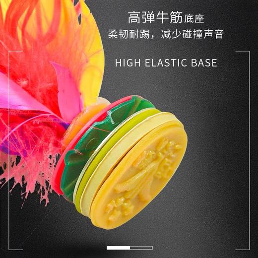 大毽子太仓新健彩色鹅毛大花毽健身毽球 1个 比赛专用牛筋底成人XJ2008/大号308 商品图1