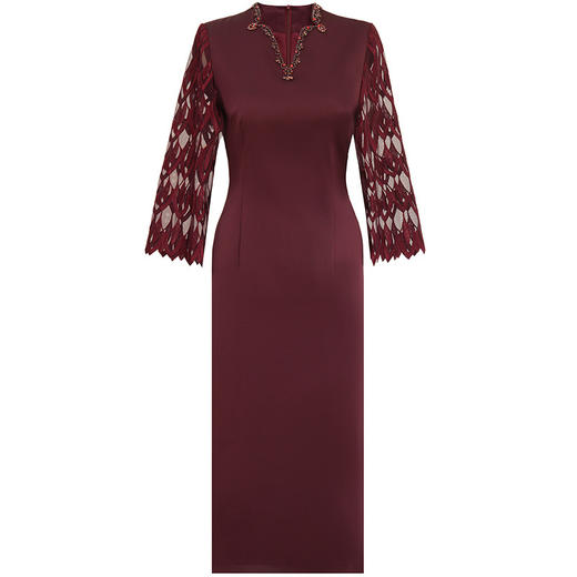 高档中老年显瘦喜婆婆婚宴礼服，小个高贵妈妈连衣裙YZL872 商品图4