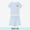 i-baby/英伦宝贝恒温抑菌针织小蘑菇短袖家居服套装 短袖短裤睡衣春夏季薄款 商品缩略图7