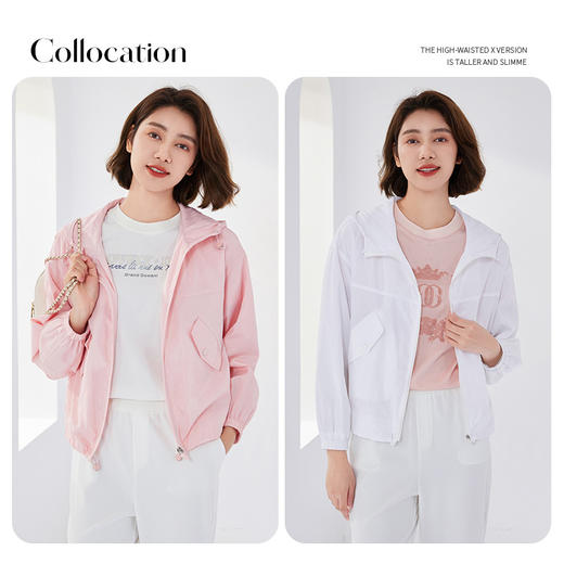 【两色可选】乔万尼夏季外套女款新款爆款连帽短款EM2B753 商品图3