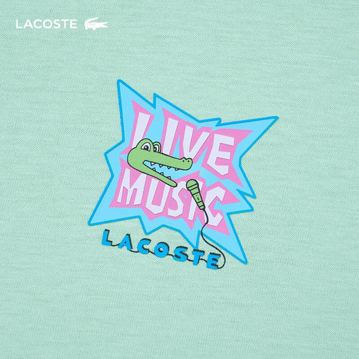 Lacoste法国鳄鱼夏日系列女装新款卡通字母T恤TF8173-98 商品图3