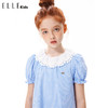 ELLEKIDS 童装 法式花边格子连衣裙 商品缩略图1