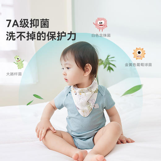 i-baby/英伦宝贝竹棉抑菌纱布三角巾20×42cm（2条装） 商品图3