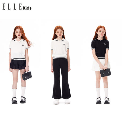 ELLEKIDS 童装 学院风针织短袖 商品图1