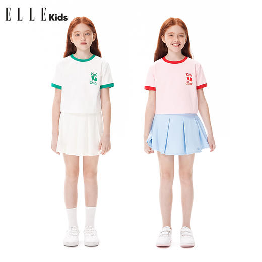 ELLEKIDS 童装 撞色弹力T恤 商品图1