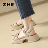 ZHR则则厚底一字带凉鞋2024新款时尚百搭时装凉鞋沙滩女凉鞋 商品缩略图9