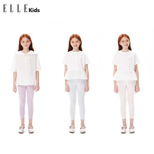 ELLEKIDS 童装 天丝弹力烫钻打底裤 商品图1