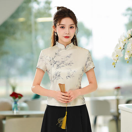【竹燕】改良国风，新中式唐装旗袍上衣XGT-T23040 商品图2
