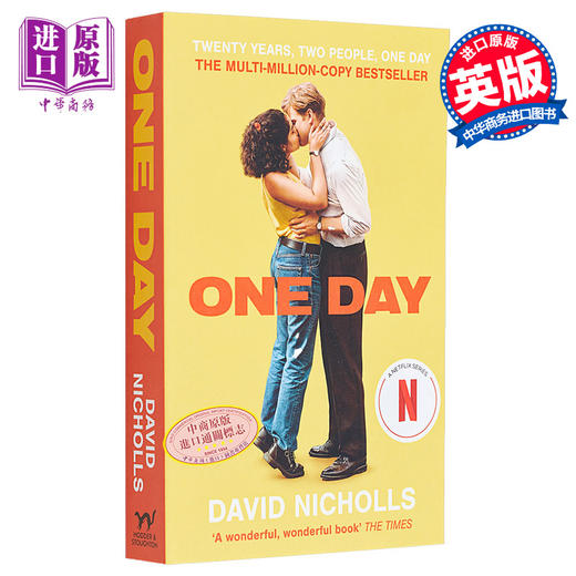 预售 【中商原版】一天 电影版 One Day Soon to be a major Netflix series 英文原版 David Nicholls 影视小说 商品图0