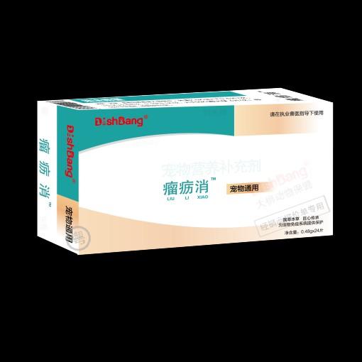 大梆瘤疬消24片/盒。2027年8月18号到期。本品用于宠物、犬猫肿瘤，产品中维生素B。、酵母硒、谷氨酰胺提供营养供给，经过科学配比调整。黄芪、人参、蒲公英、	苍术、香附、绞股蓝。	维生素B、酵母硒 商品图0
