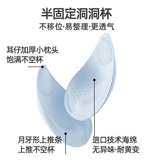 【小海棠】中小胸无尺码无痕文胸半固定杯软支撑无钢圈内衣女夏薄 商品图4