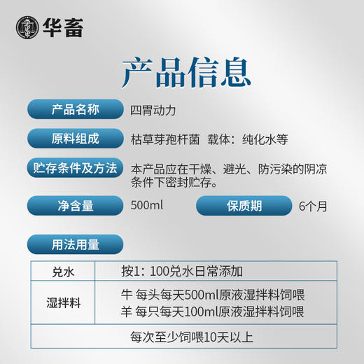 华畜四胃动力500ml 提高肠胃消化力改善胃积食 商品图4