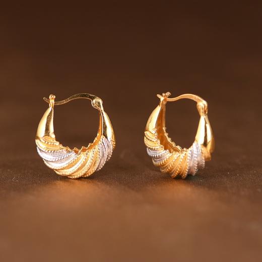 【香风冉冉】S925银镀金麻花纹耳坠【SCH-SY33231】 商品图3