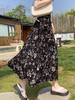 促-8851 花朵中长松紧腰百搭半裙-喜出 商品缩略图0