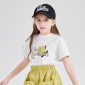 笛莎Deesha T恤2024夏季新款时尚印花圆领短袖T恤