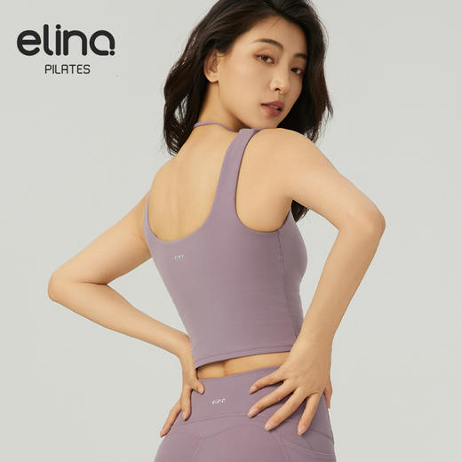【双旦秒】elina一恋2024新款裸感假两件挂脖瑜伽普拉提背心AD41007（特价产品，收货7天内支持调换、不退款） 商品图11