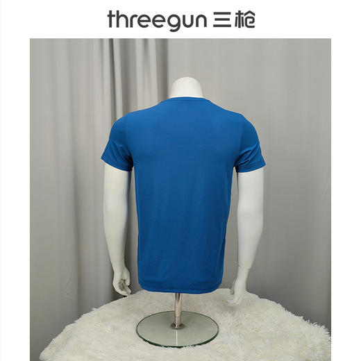 Threegun三枪 【凉感木代尔】圆领短袖男士T恤衫打底衫-2L083A021 商品图5